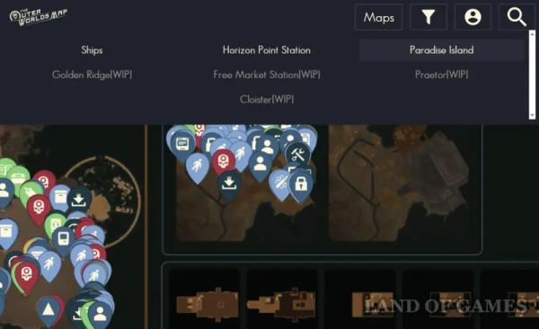 Интерактивная карта The Outer Worlds 2